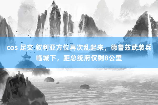 cos 足交 叙利亚方位再次乱起来,德鲁兹武装兵临城下,距总统府仅剩8公里
